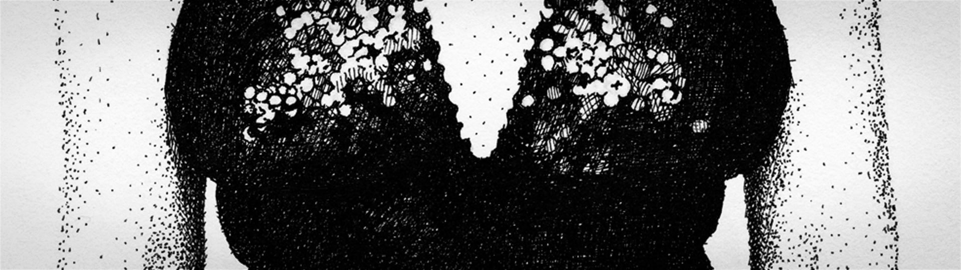 Snippet of Pen-and-Ink Drawing of Marilyn Monroe